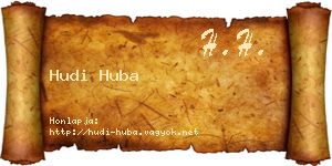 Hudi Huba névjegykártya